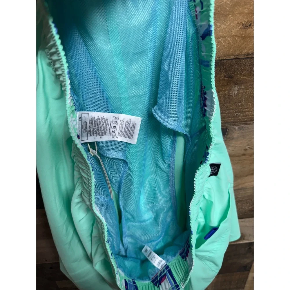 Adidas Flor Log CLX CL Swim Trunks Mens 2XL Pulse Mint Green HT2139 NEW